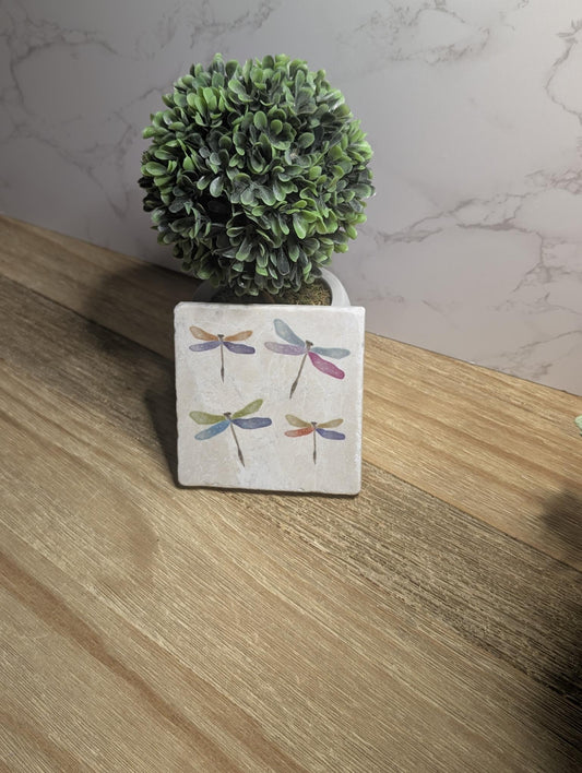 Trivet | Marble | Travertine | Square | 4 inch | One Qty