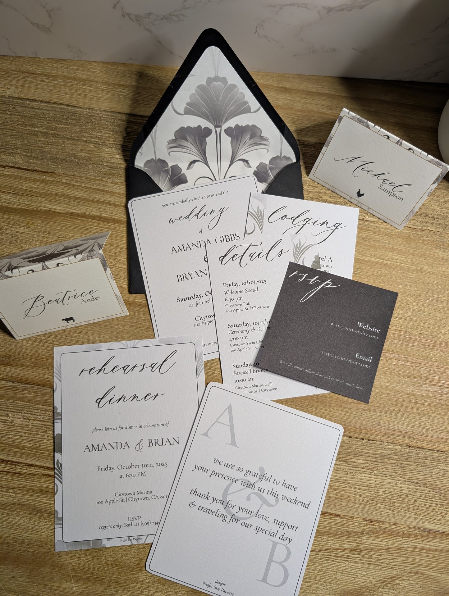 Art Deco Invitation Suite