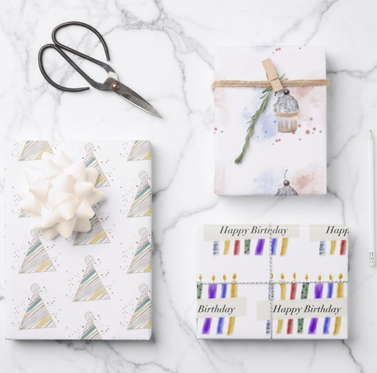 Wrapping Paper Set | Birthday