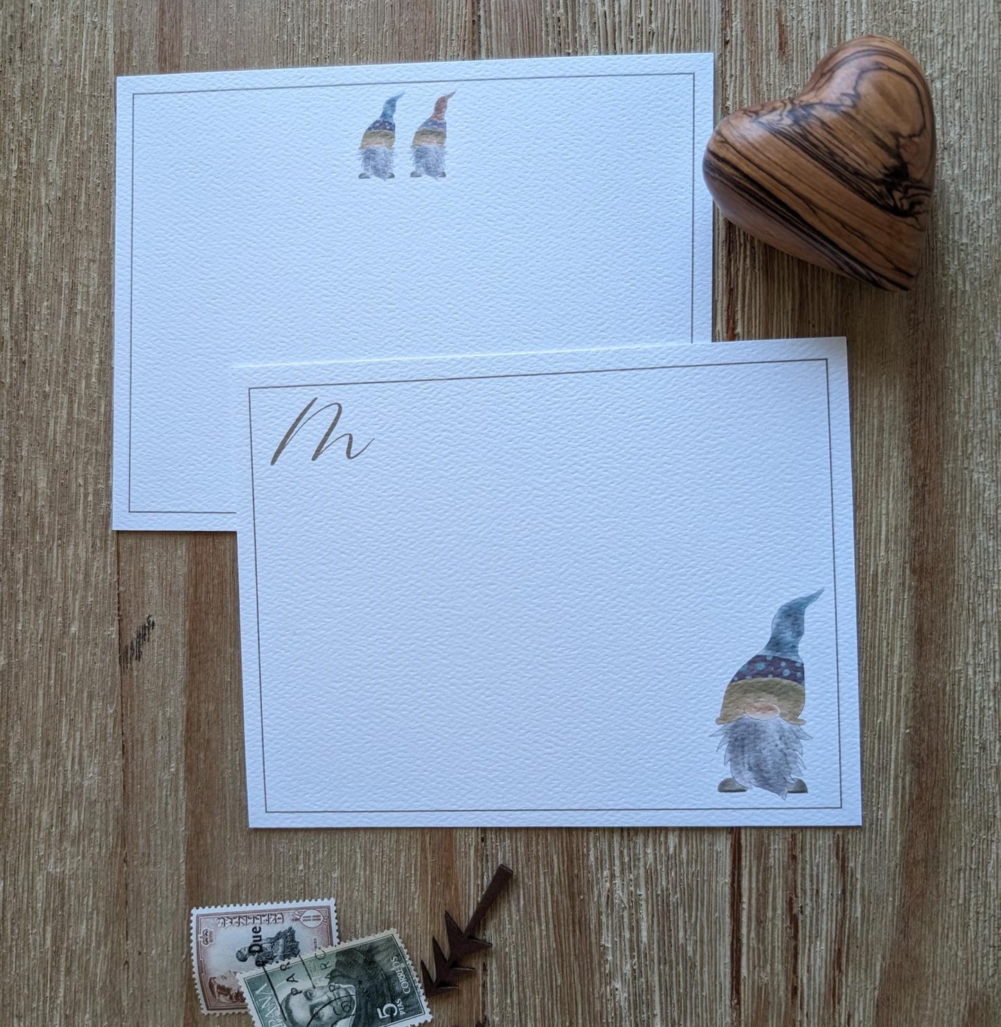 Monogram Notecards w/lined envelope