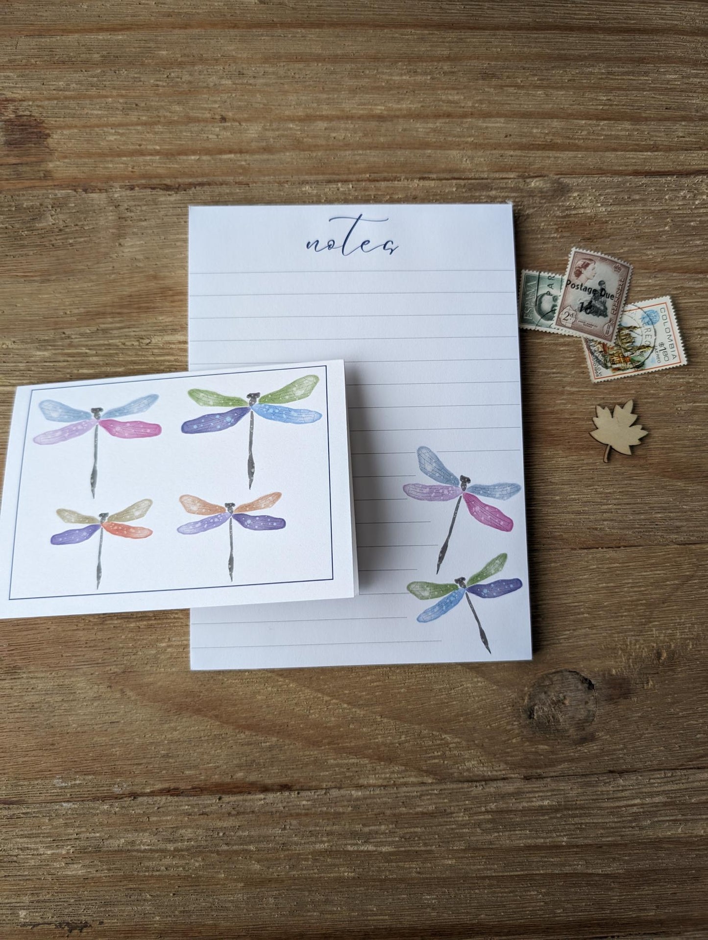 Notecard | DragonFly Collection | Blank | 3.5x5 | Watercolor