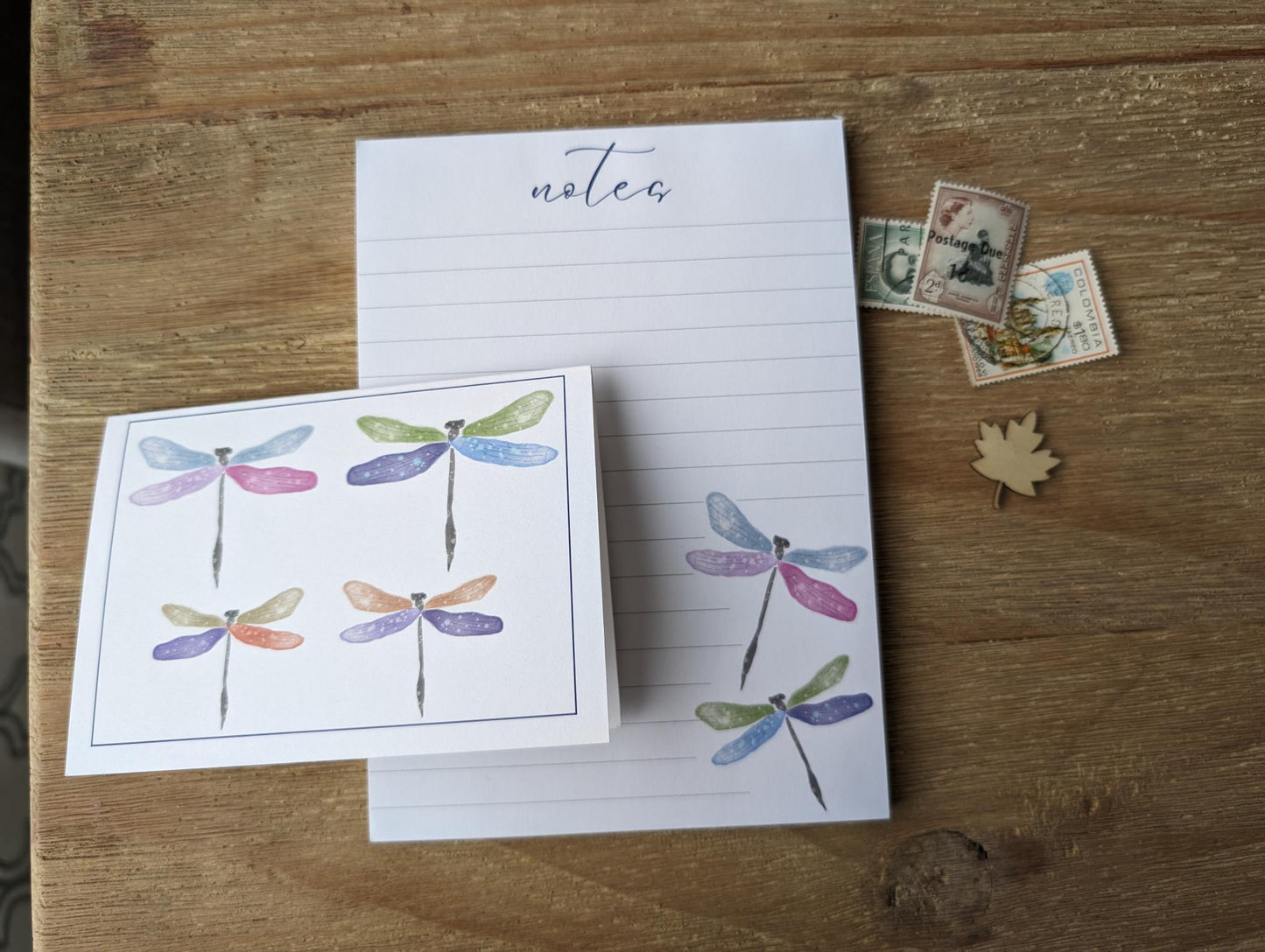 Notecard | DragonFly Collection | Blank | 3.5x5 | Watercolor