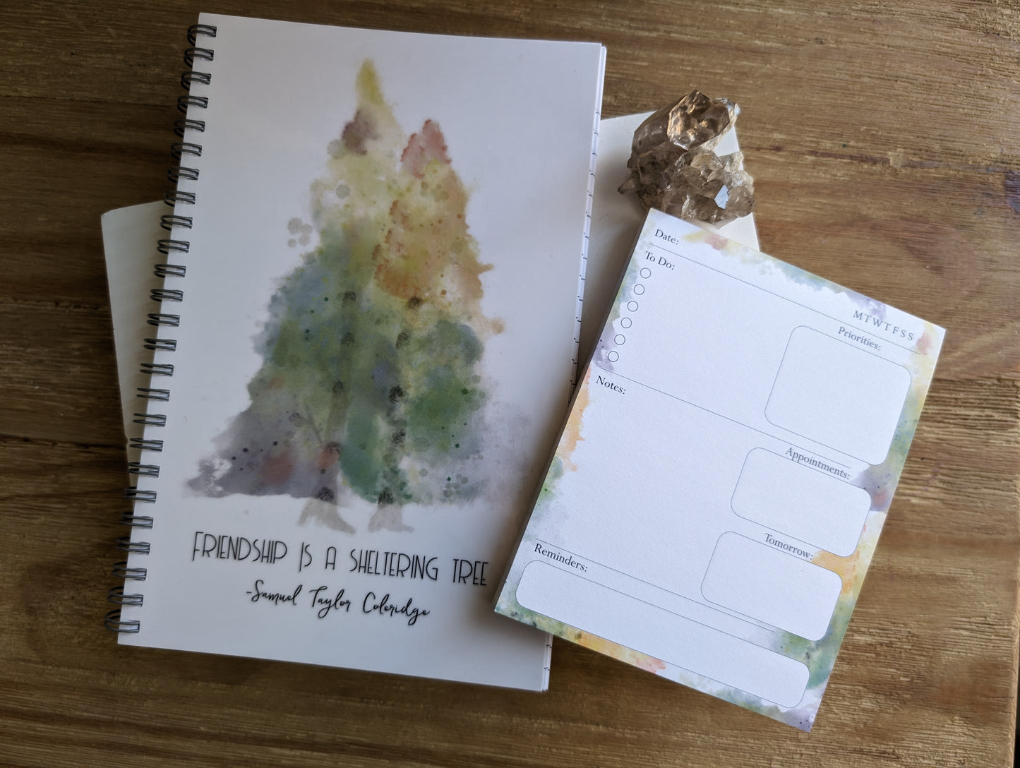 Notepad | Daily Planner | 4.25 x 5.5 | A2 size | Watercolor Stationery | Gift