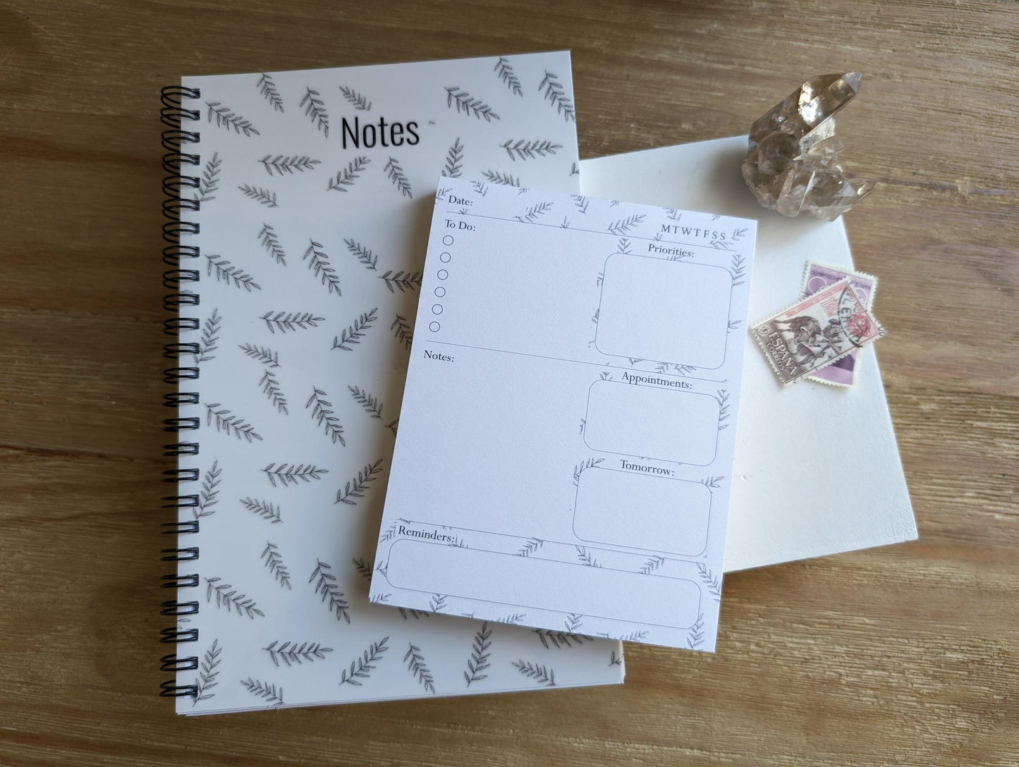 Notepad | Daily Planner | 4.25 x 5.5 | A2 size | Watercolor Stationery | Gift