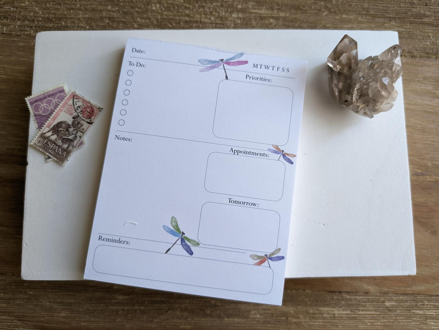 Notepad | Daily Planner | 4.25 x 5.5 | A2 size | Watercolor Stationery | Gift