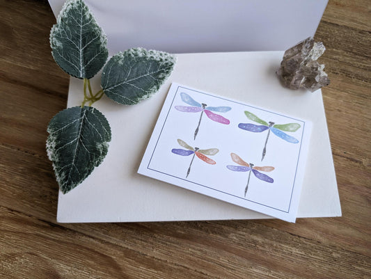 Notecard | DragonFly Collection | Blank | 3.5x5 | Watercolor