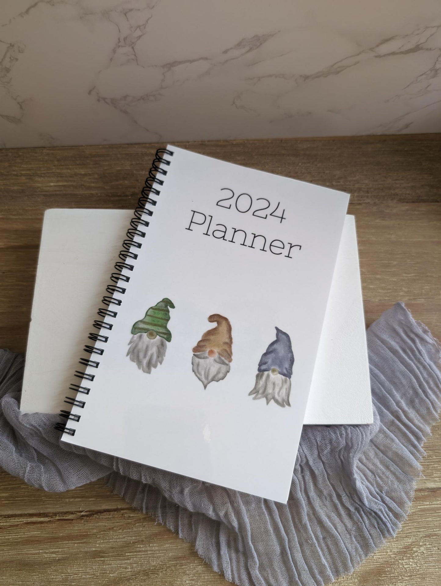 Planner | Annual | 5.5 x 8.5 | Blank dated | Watercolor Design