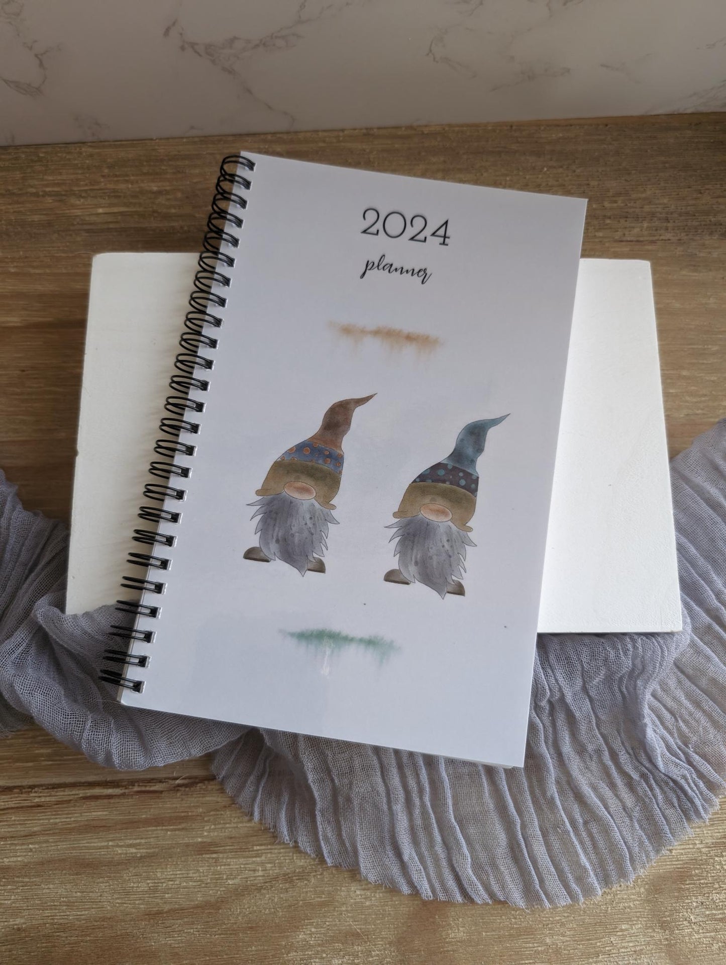 Planner | Annual | 5.5 x 8.5 | Blank dated | Watercolor Design