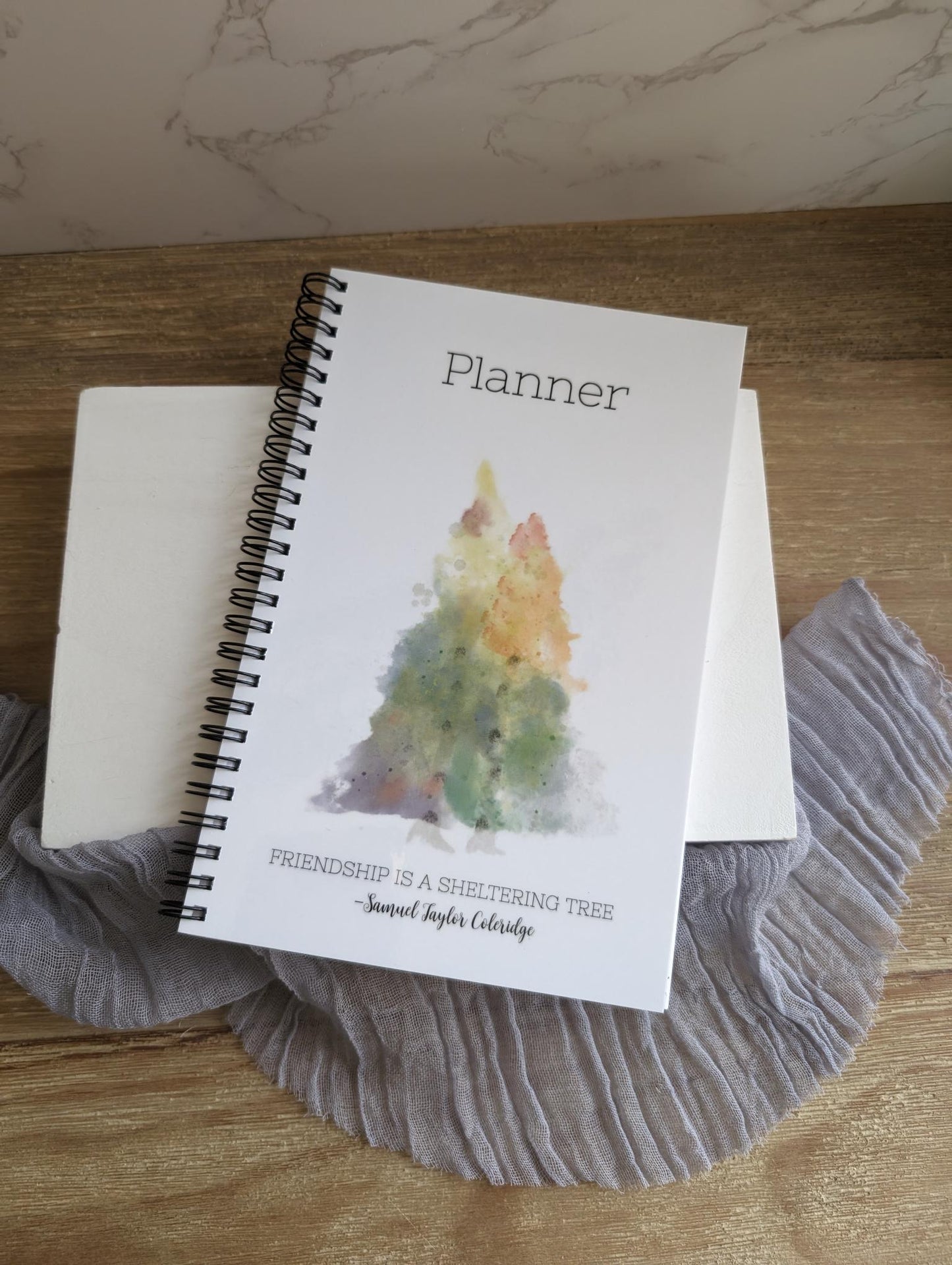 Planner | Annual | 5.5 x 8.5 | Blank dated | Watercolor Design