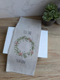 Wine Bag | Holiday Collection | Watercolor design | Linen