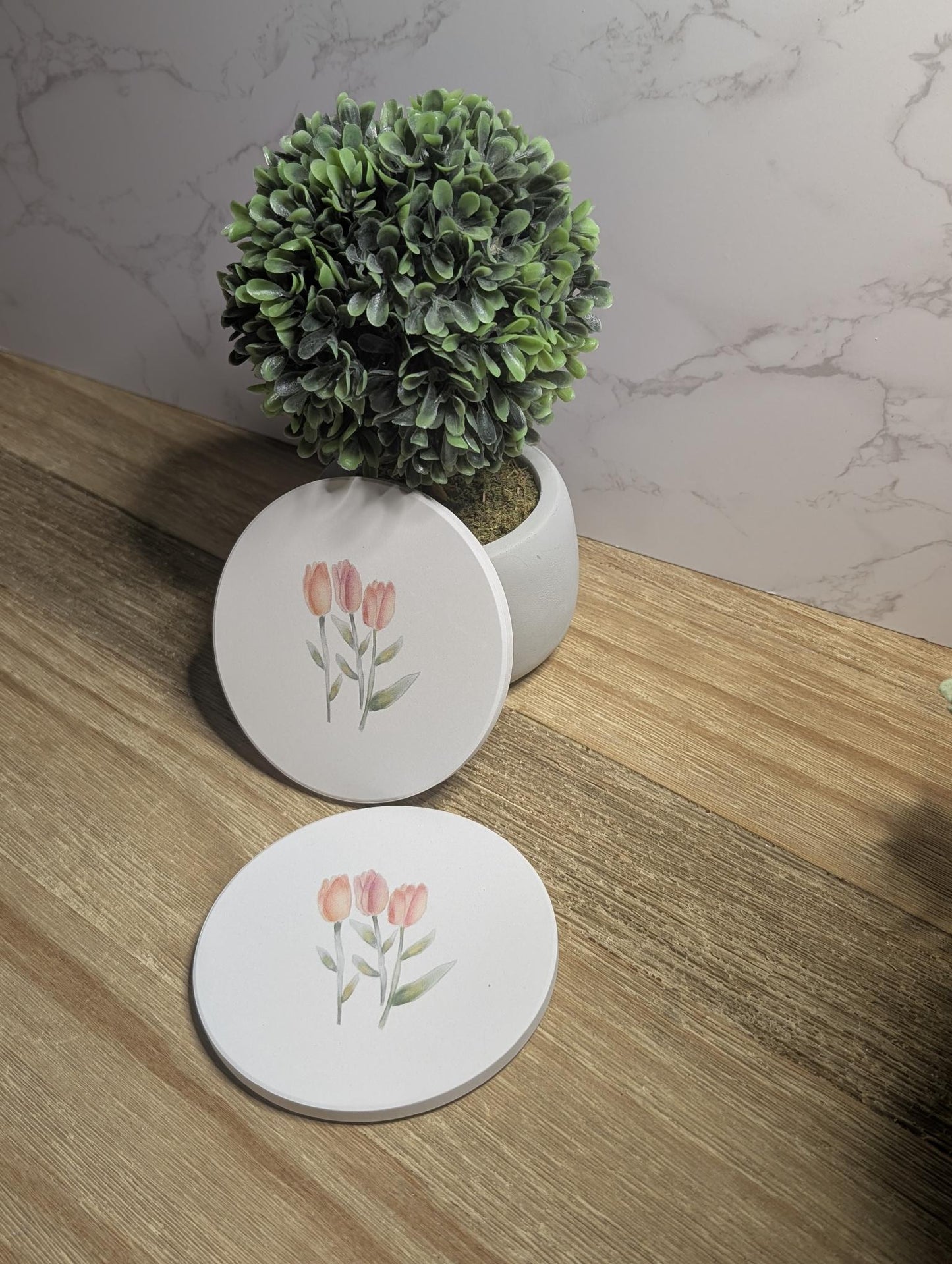 Coaster | Ceramic | Round | 2ct. | Watercolor