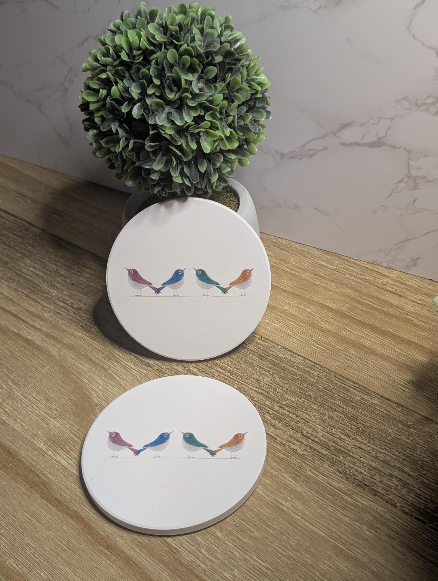 Coaster | Ceramic | Round | 2ct. | Watercolor