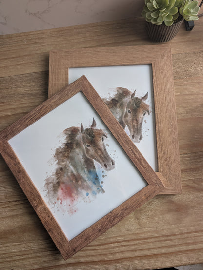 Framed Art | Limited Edition | 8x10 in  | Watercolor Design