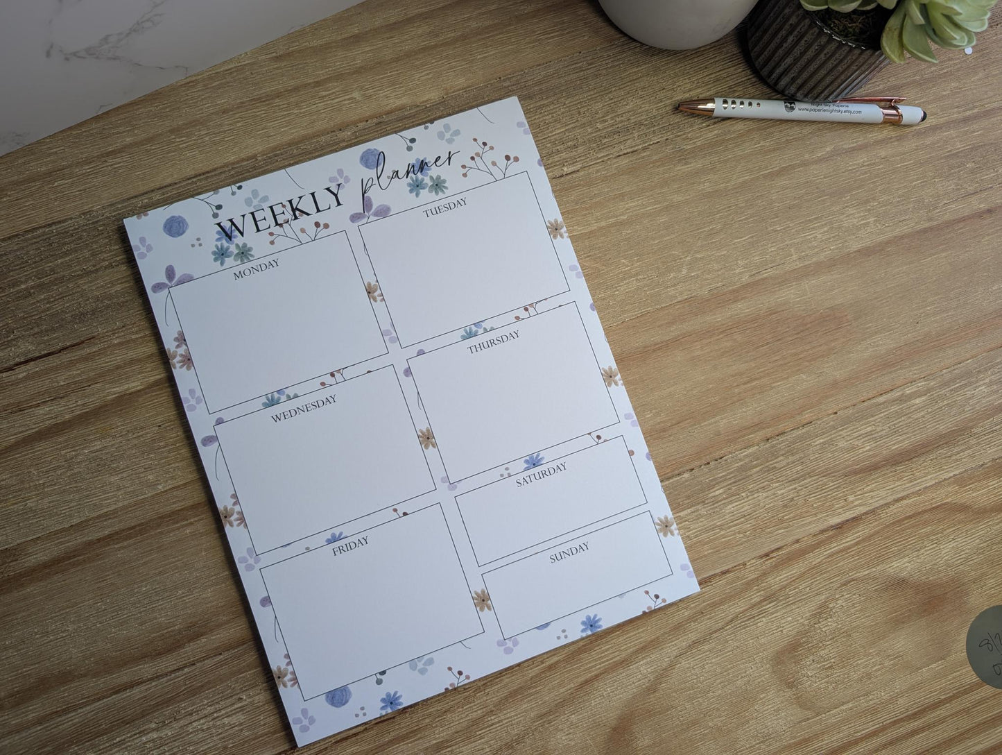 Notepad | Weekly Planner | 8.5x11