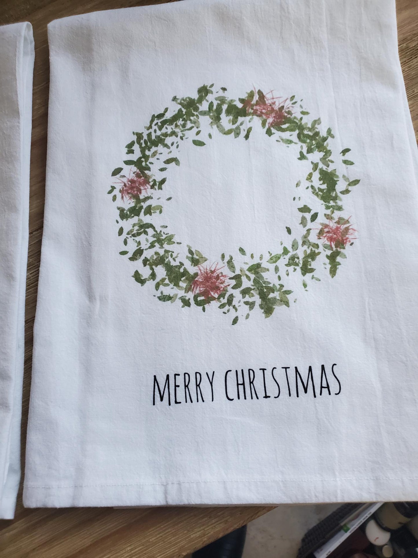 Tea Towel | Holiday Collection | Cotton | 27x27 | Watercolor