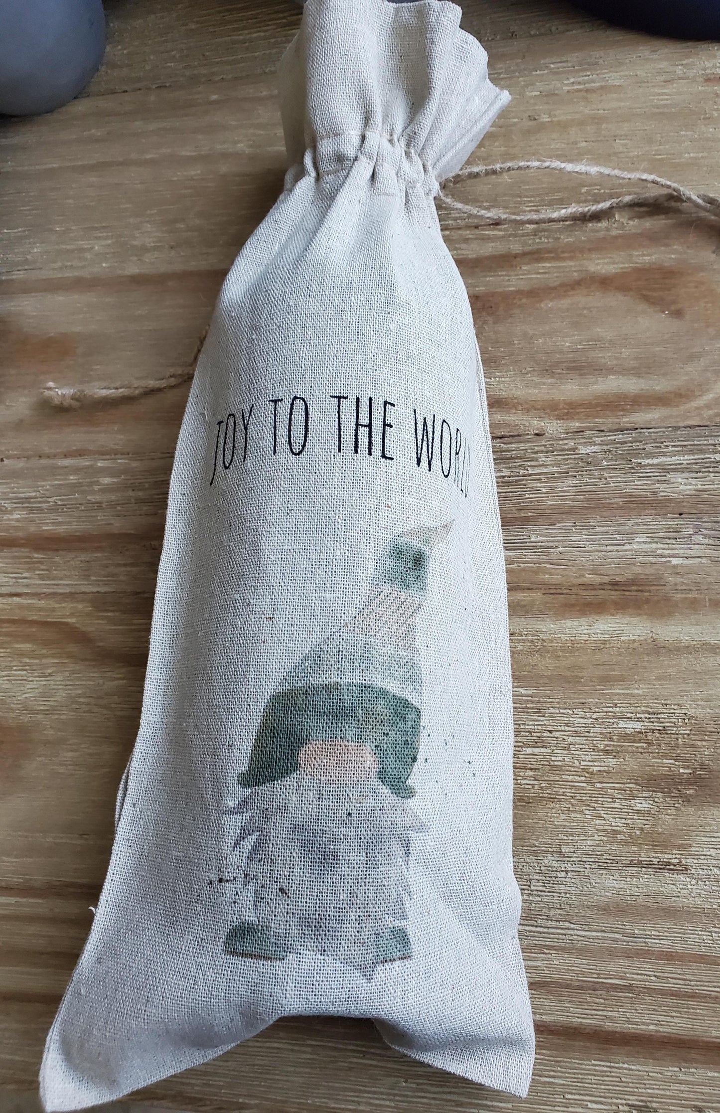 Wine Bag | Holiday Collection | Watercolor design | Linen