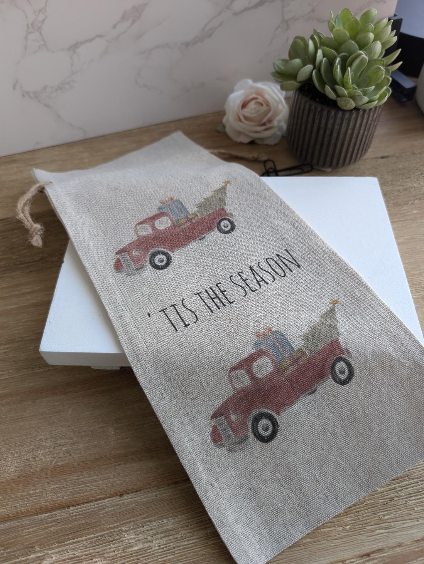 Wine Bag | Holiday Collection | 4 designs | Linen