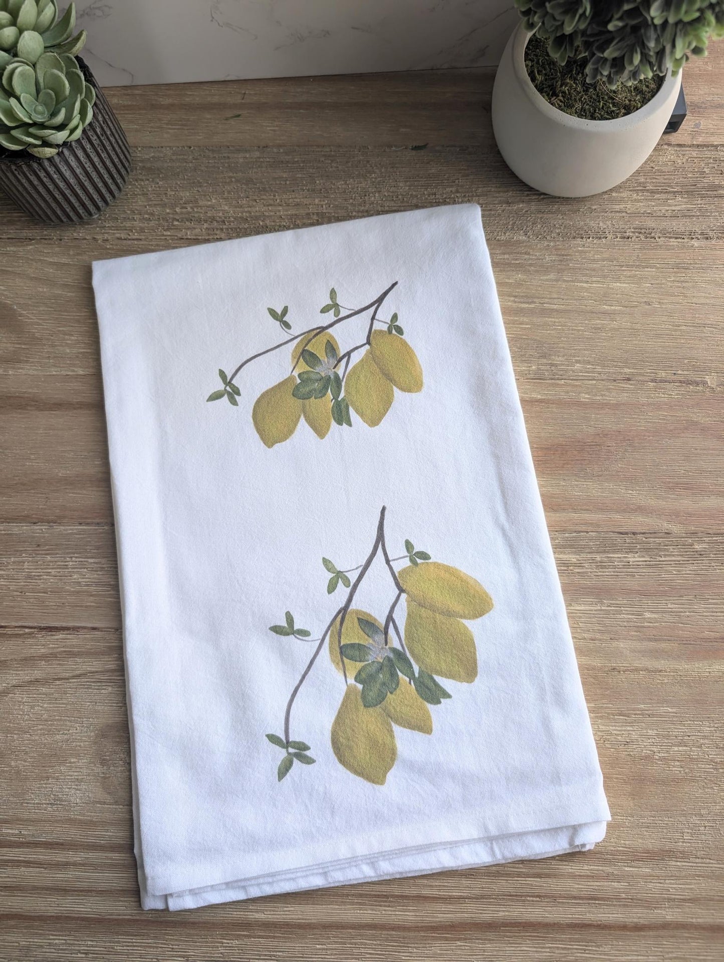 Tea Towel - Cotton - 27x27 - Watercolor Design