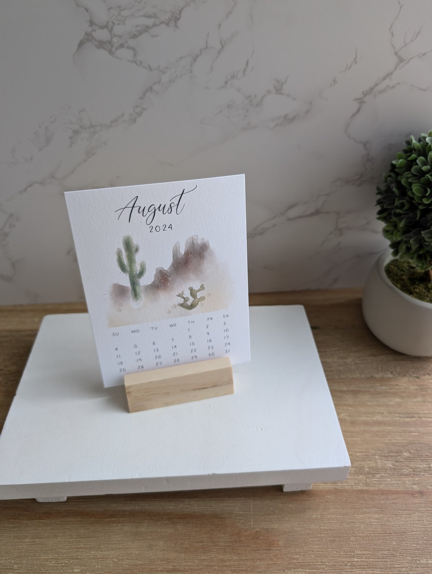 Calendar | Desktop | 2025 | watercolor | Gift