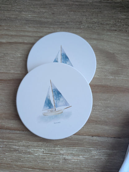 Coaster | Ceramic | Round | 2ct. | Watercolor