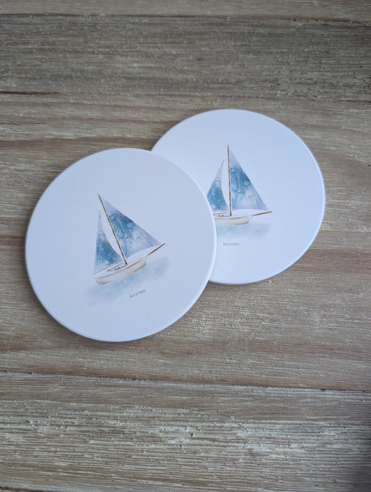Coaster | Ceramic | Round | 2ct. | Watercolor