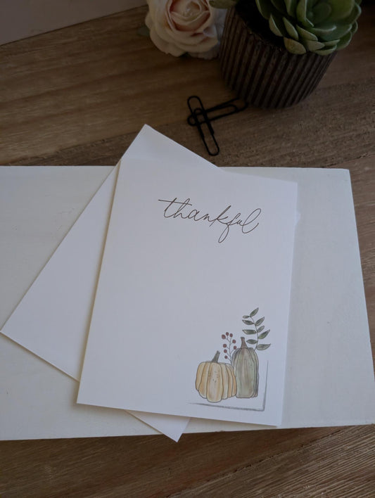 Notecard | Fall Collection | Give Thanks | 5 designs | Watercolor