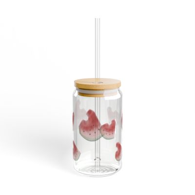 Tumbler 16oz | Sipper Glass | Watercolor Design | Summer Must Have